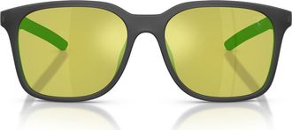Ferrari 57mm Square Sunglasses in Black Matte /Yellow at Nordstrom