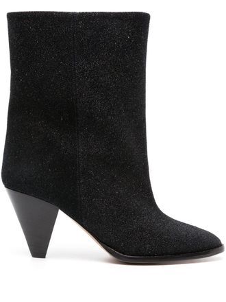 Isabel Marant Rouxa suede 85mm boots - Nero