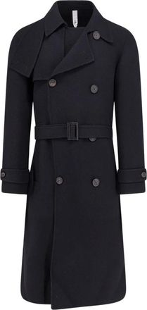 Hev&ograve; Melendugnod Jas - Heren - Trenchcoats - Zwart - M - Wol - Jassen