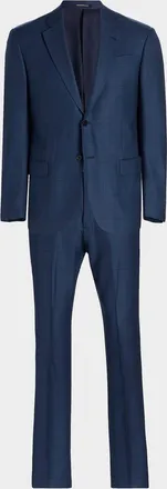 Emporio Armani Check Wool-Silk Suit