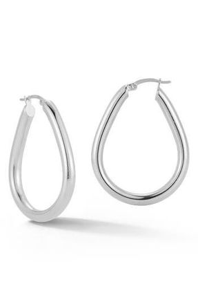 Glaze Jewelry Pear Hoop Earrings in Silver at Nordstrom Rack