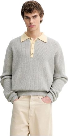 Nanushka Round-neck Truien - Heren - Ronde hals truien - Grijs - M - Wol - Truien & Vesten