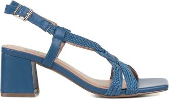 Bibi Lou 60mm braided-leather block-heel sandals - women - Fabric/Calf Leather/Calf Leather/Calf Leather - 41 - Blue