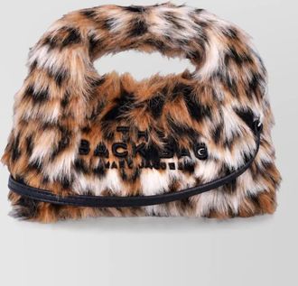 Marc Jacobs the micro sack faux fur leopard-print clutch bag