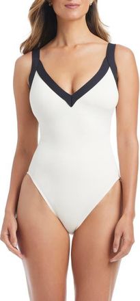 Bleu Rod Beattie Im With the Band One-Piece Swimsuit in Coconut Water at Nordstrom, Size 14