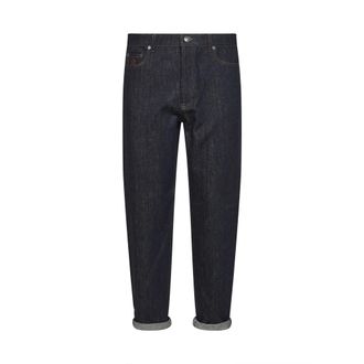 Brunello Cucinelli Brunello Cucinelli, Slim-fit Jeans, male, Blue, Size: 2XL Slim-fit Jeans