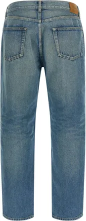 Saint Laurent Mens Blue Cotton Straight-Leg Jeans Clothing
