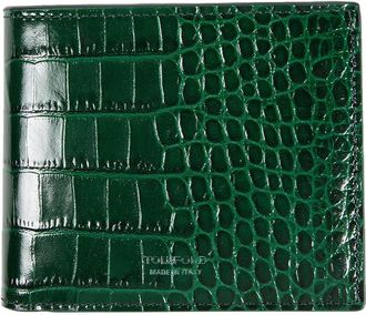 Tom Ford Bifold Snake Print Leather Wallet