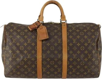 Louis Vuitton Pre-owned Weekend Bags, female, Brown, Size: ONE SIZE Pre-owned Keepall Travel Bag
