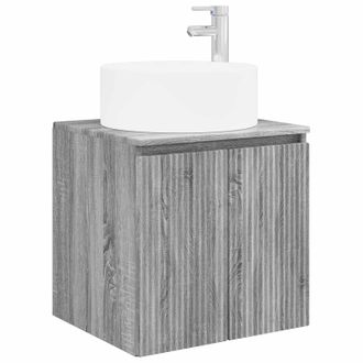 vidaXL Vanidad De Lavabo Montada En La Pared Sonoma Gris Vidaxl