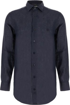 Etro Klassiek Katoenen Overhemd - Heren - Casual Overhemden - Blauw - M - Katoen - Overhemden