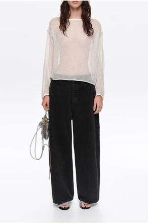 Bimba & Lola Sweater with Metallic Beads in White at Nordstrom, Size X-Small