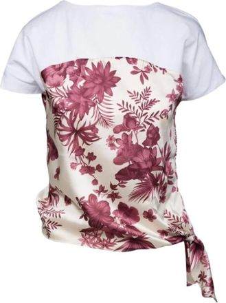 Marella Rode T-shirt Korte Mouwen Susanna - Dames - T-shirts - Rood - XS - Polyester - Tops