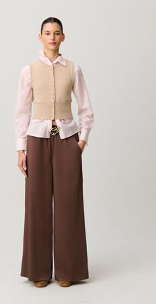 Claudie Pierlot Pantalon fluide satin&eacute;