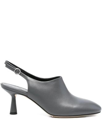 Aeyde Pumps Malin in pelle con cinturino posteriore 65mm - Grigio