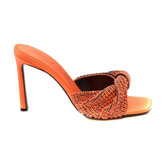 Sergio Rossi Heeled Mules, female, Orange, Size: 6 US Stylish Sandals