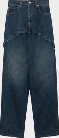 Loewe Layered Wide-Leg Jeans