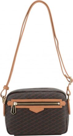 Pourchet Tassen, Dames, Bruin, ONE Size, Leer, Waves Small Crossbody Bag