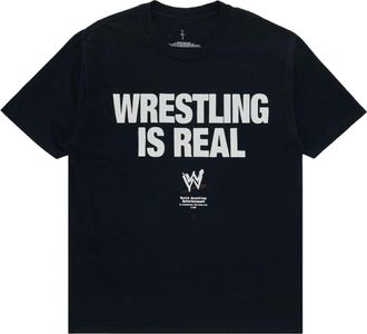 Travis Scott Wrestling Is Real T-shirt Black 01945-1SS2504CJBTSW-BLAC