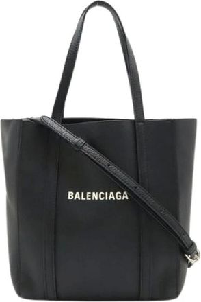 Balenciaga Pre-owned Tote Bags, female, Black, Size: ONE SIZE Pre-owned Leather Tote Bag