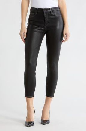 L'agence Margot Coated Crop Jeans in Noir/natural Con Coat at Nordstrom Rack, Size 25
