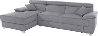 Domo Collection Ecksofa »Mira, inklusive Kopfteilverstellung für mehr Wohlfühlkomfort, L-Form« wahlweise mit Bettfunktion und Bettkasten, elegant und modern