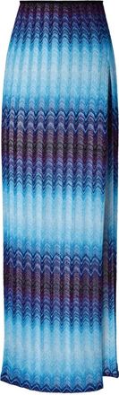 Missoni Gonna lunga con motivo a zigzag - Blu
