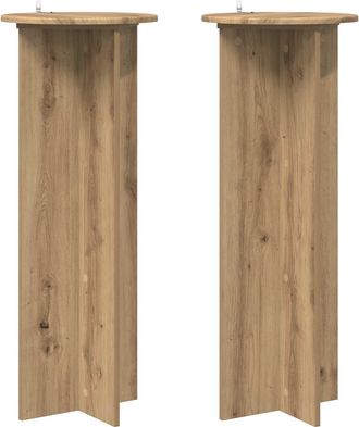vidaXL Soporte De Plantas 2 Uds. Roble Artisan &Oslash;40 X 100 Cm Vidaxl