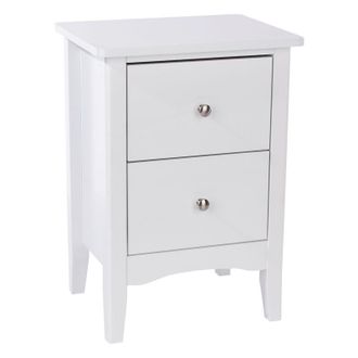 Core 10 2 Drawer Bedside Cabinet - mdf - 40 x 32 x 57 cm - White