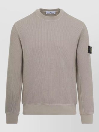 Stone Island ribbed cotton crewneck sweatshirt