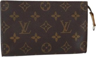 Louis Vuitton Pre-owned Clutches, female, Brown, Size: ONE SIZE Pre-owned Canvas Pouch