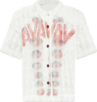 Avavav Salvatore Shortsleeve Shirt - Dames - Overhemden - Wit - L - Katoen - Overhemden