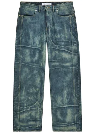 Won Hundred Cale Faded Relaxed Straight-leg Denim Jeans - Dark Blue - 36 (W36 / XL)