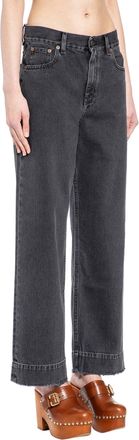 Chlo&eacute; Straight-Leg Denim Jeans - Black
