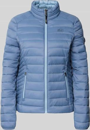 Superdry Steppjacke mit Logo-Stitching Modell FUJI in Blau, Gr&ouml;&szlig;e XL