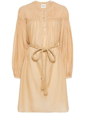 Isabel Marant Mini-jurk met geplooid detail - Geel
