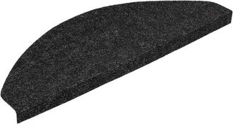 vidaXL Stair Mats Self-adhesive 30 pcs Black 56x17x3 cm Vidaxl