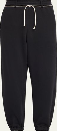 Mordecai Mens Fleece Stripe-Trim Drawcord Joggers