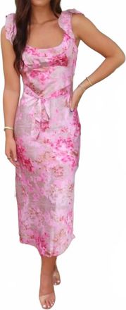 Bailey Rose Floral Maxi Dress In Pink