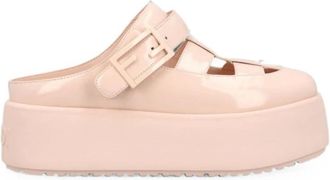 Fendi Fendi Sandalen - Dames - Schoenen - Beige - Maat: 38 EU Zijde