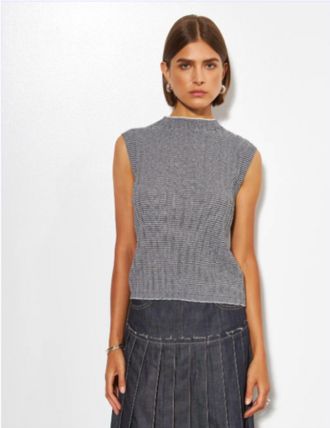 Line Reagan Sweater Tank In Salt Pepper