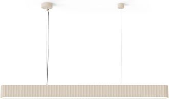 Sulion L&aacute;mpara colgante LED yeso beige regulable 120 cm