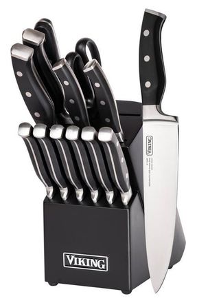 Viking 14-Piece German Steel Knife Block Set in German Steel/Black at Nordstrom