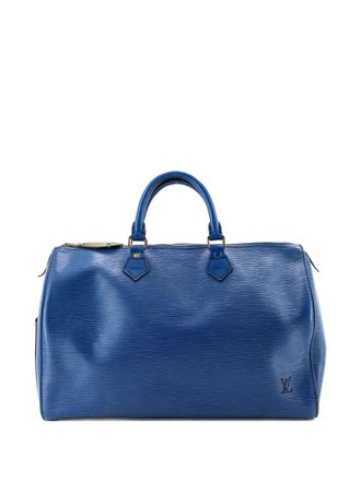 Louis Vuitton Speedy Handbag Epi Leather 40 satchel - women - Calf Leather - One Size - Blue