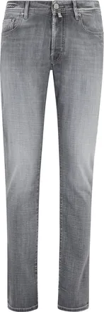 Jacob Cohen Vintage Gray Bard Five-Pocket Cotton-Blend Jeans