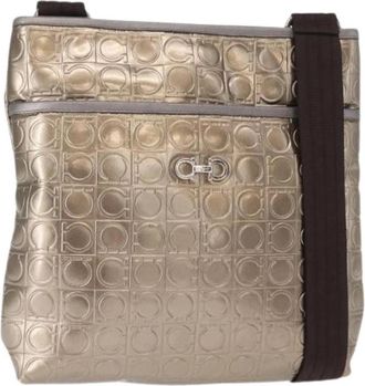 Ferragamo Pre-owned Coated Canvas Schoudertas - Dames - Vintage Schoudertas - Geel - ONE Size - Vintage