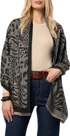 Saachi Mixed Animal Print Scarf in Black at Nordstrom Rack