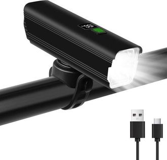 No Brand Luz Para Bicicleta Superbrillante Con Modos De Iluminaci&oacute;n Y Funci&oacute;n De Carga Tipo C - Resistente Al Agua Y Apta Para Bicicletas De Carretera, Mtb Y P