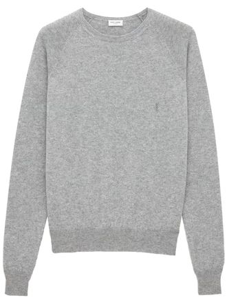 Saint Laurent Heren Grijze Kasjmier Sweater