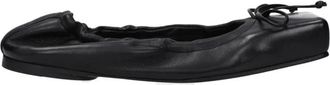 Jacquemus Zwarte leren balletflats met vierkante neus - Dames - Ballerinas - Zwart - 37 EU - Leer - Schoenen